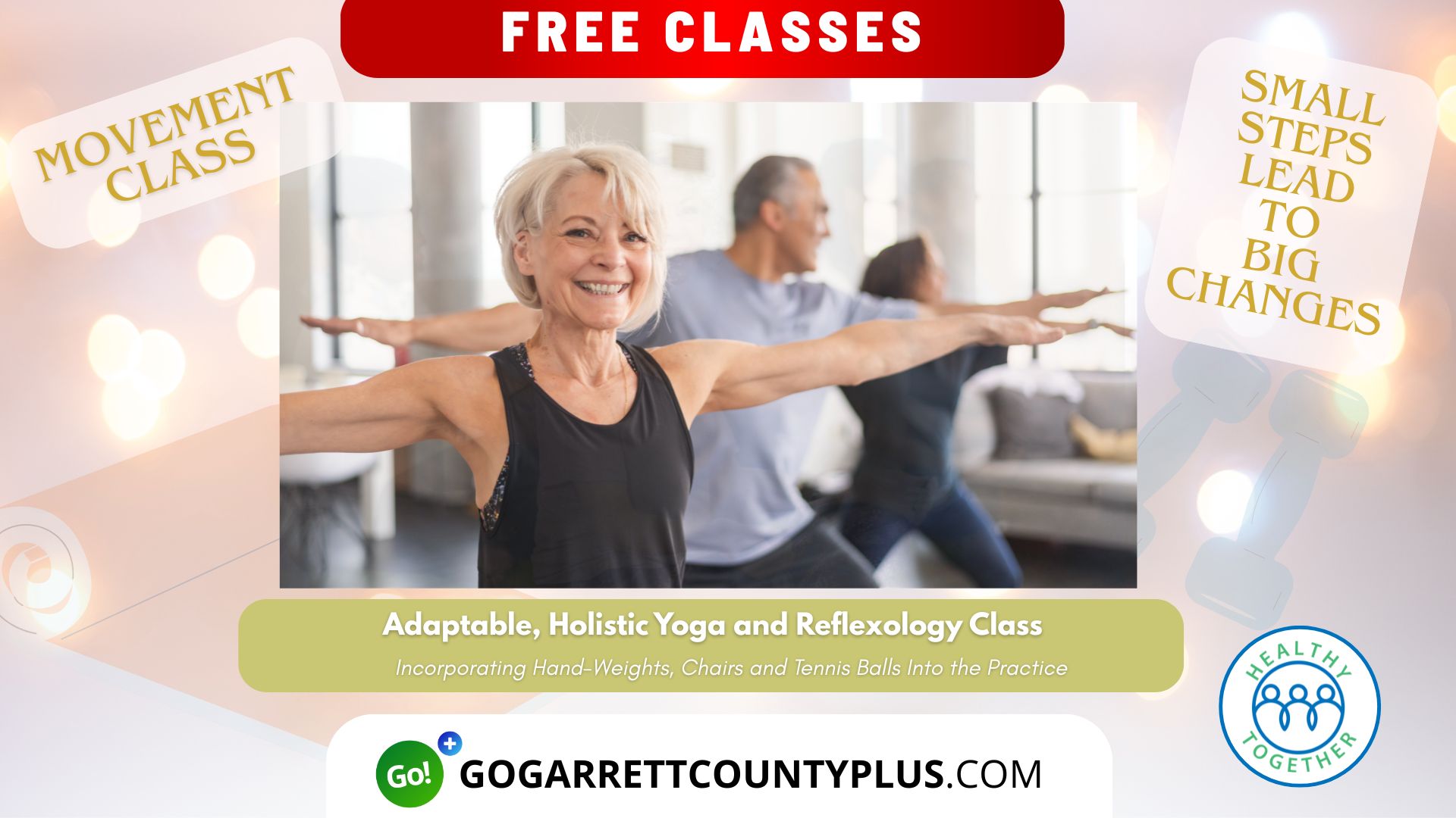 Free classes, Yoga class, movement class